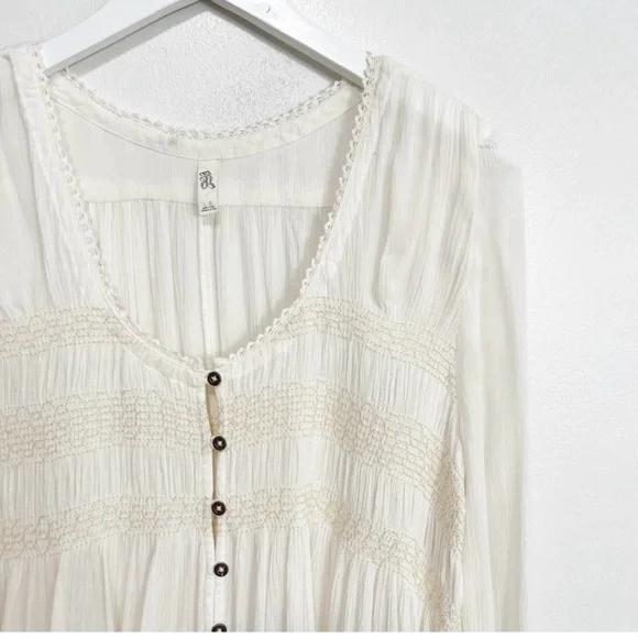 Free People Blue Bird Boho Blouse - Picture 5 of 16